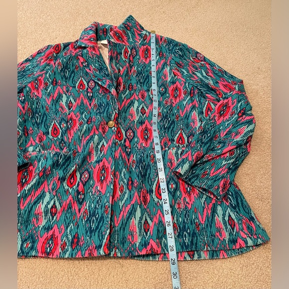 NEW - Savanna Jane Jacket - Blazer - Teal and Pink - Size: 1X - Picture 3 of 7